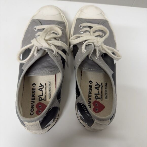 Converse Comme des Garçons PLAY x Jack Purcell Drizzle Black Men 6 Women 7.5 GUC - Picture 4 of 11